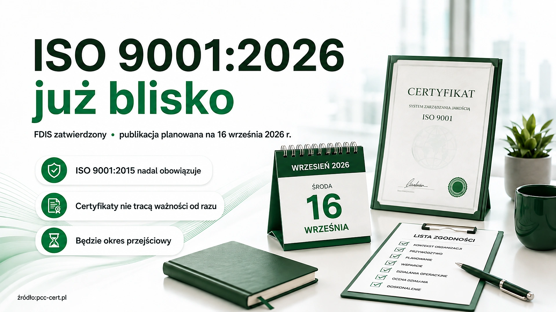 ISO 9001:2026 – zatwierdzony FDIS i planowana publikacja nowej normy 16 września 2026 roku