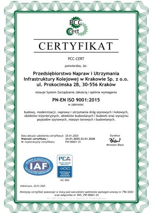 Certyfikat ISO